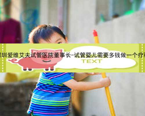 深圳爱维艾夫试管医院董事长-试管婴儿需要多钱做一个疗程